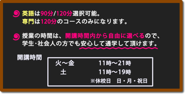 マンツーマン授業概要